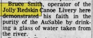 Jolly Redskin Canoe Livery - Aug 08 1967 Article (newer photo)